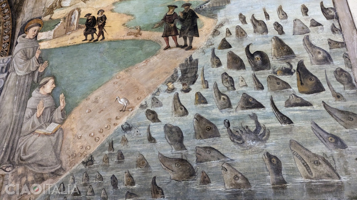 "Sf. Anton predic&acirc;nd peștilor" (1518)