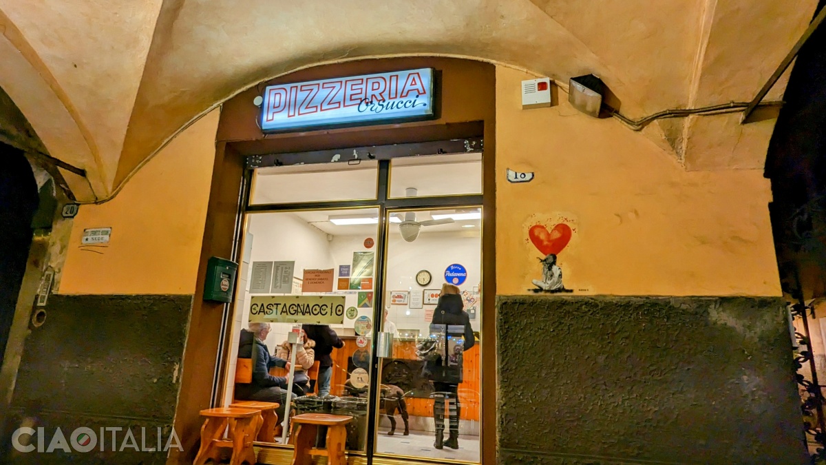 Pizzeria Orsucci este un local popular și fără pretenții, care funcționează din 1922.