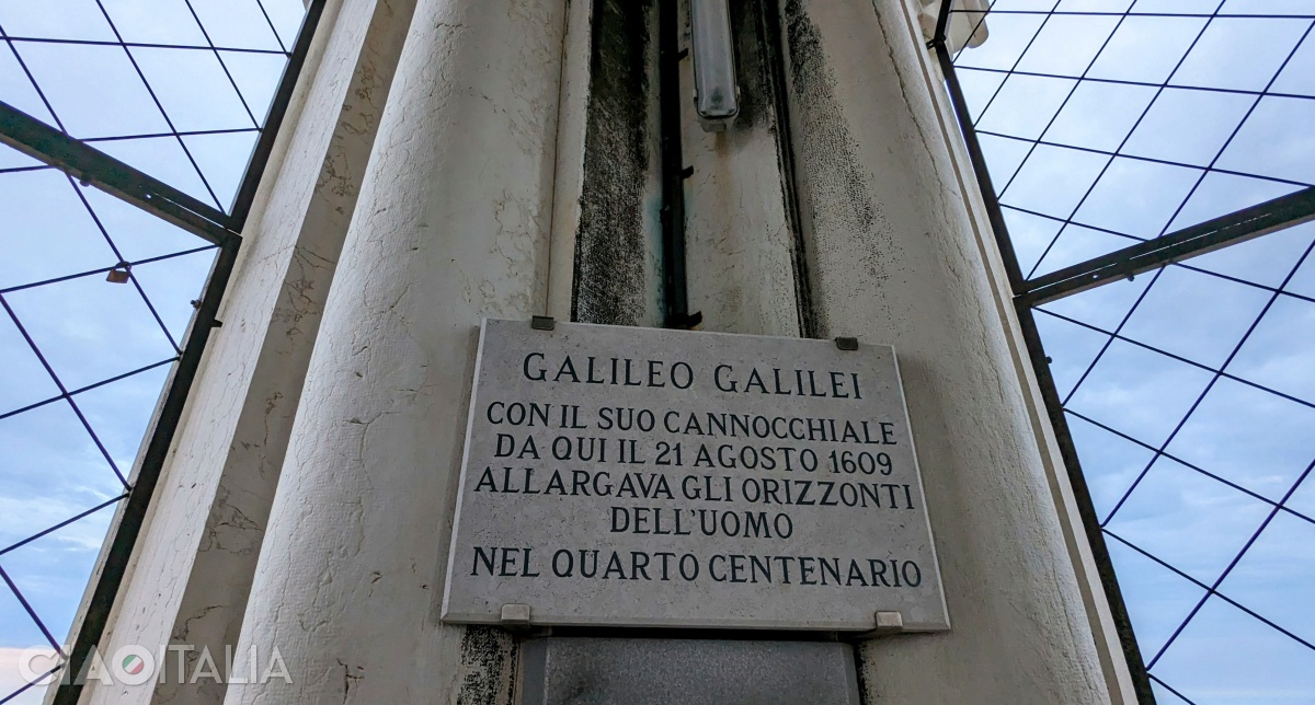În august 1609, din Campanila San Marco, Galilei a prezentat Veneției telescopul.