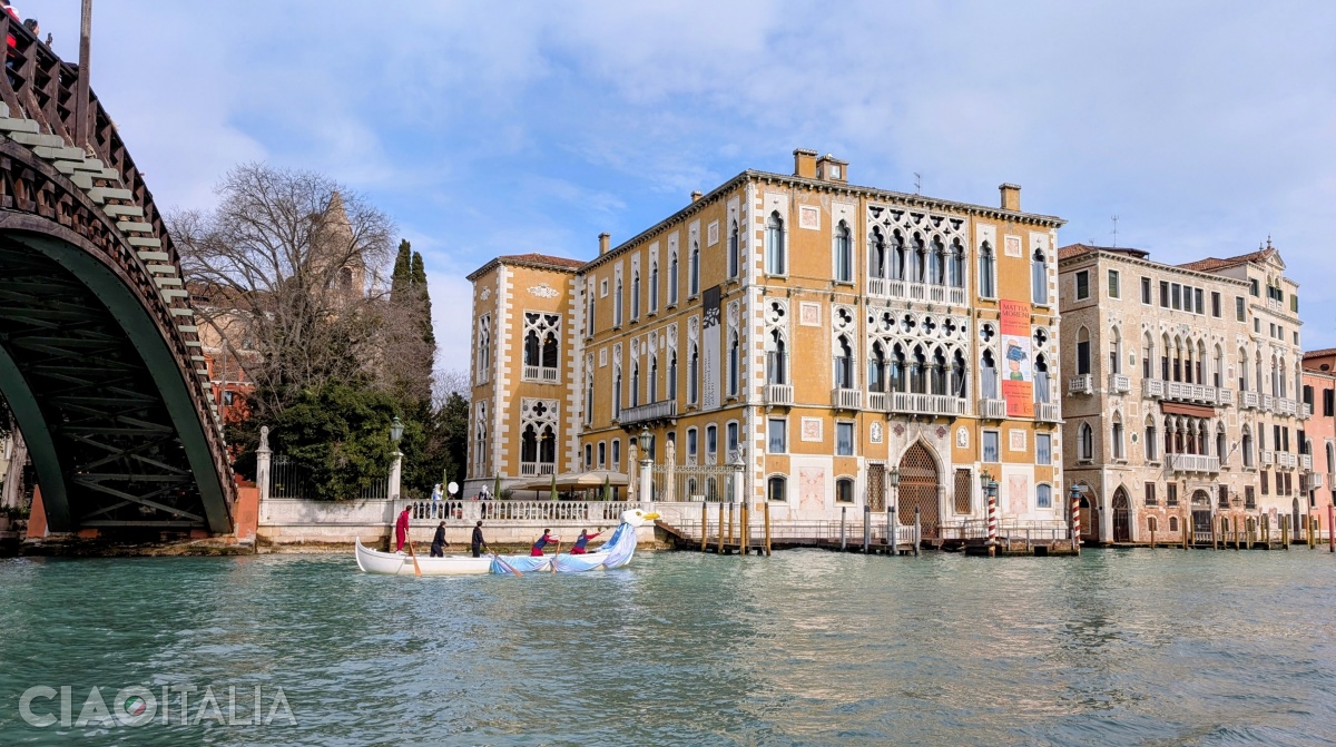 Podul Academiei și palatele Cavalli-Franchetti și Barbaro