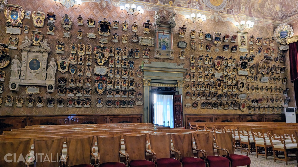 Aula Magna este sala de protocol a Universității din Padova.