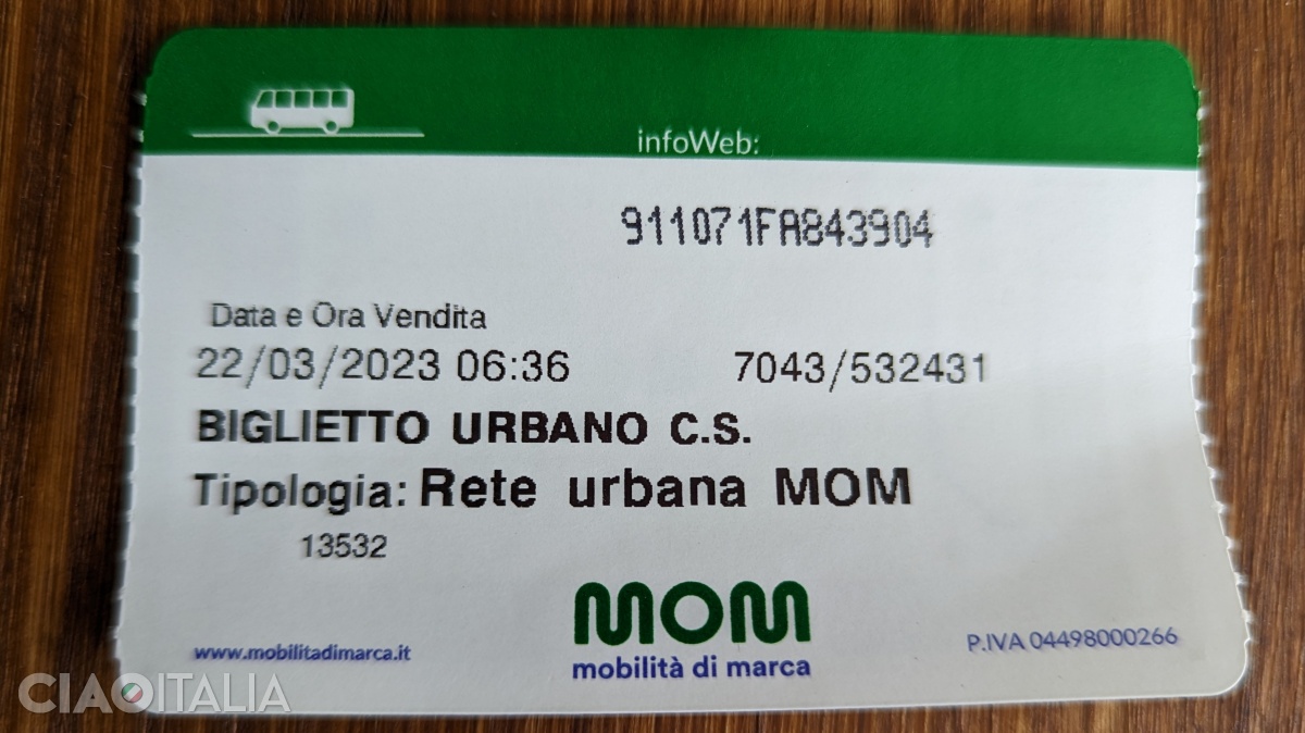 Bilet de autobuz MOM