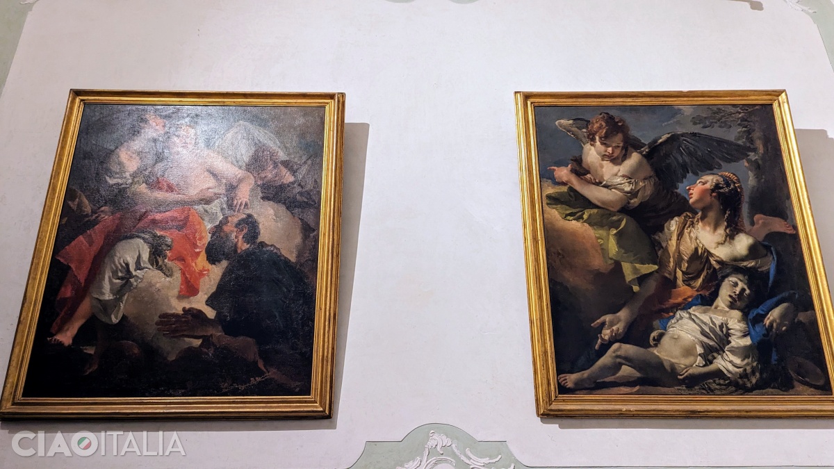 Tiepolo - "Avraam și îngerii" (stânga) și "Agar și Ismael" (dreapta)