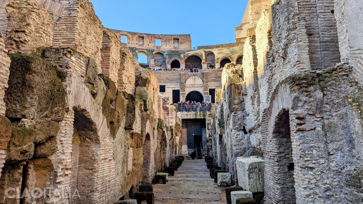 Biletul Full Experience Undergrounds and Arena include accesul la subteranele Colosseumului.