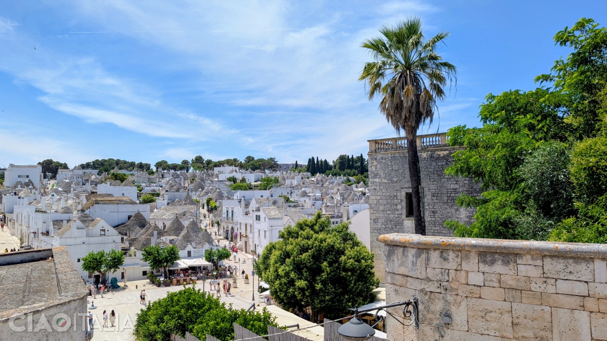 Vederea către trulli din Rione Monti