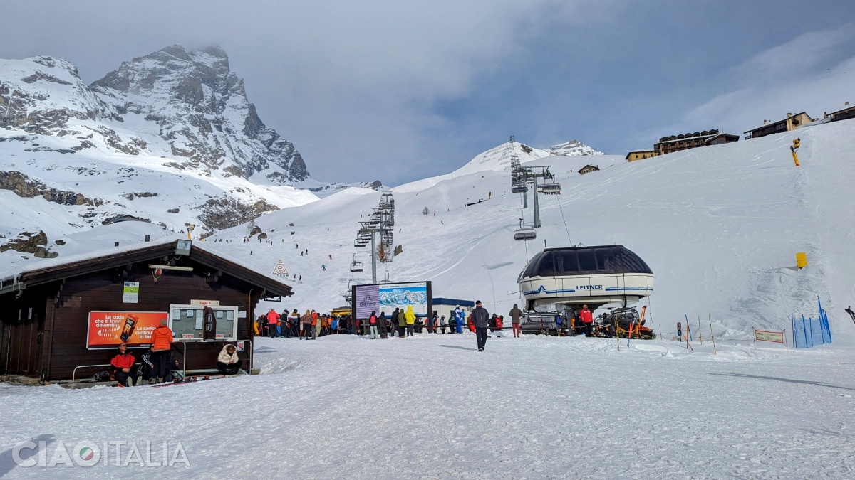 Telescaunele Campetto și Cretaz din Breuil-Cervinia