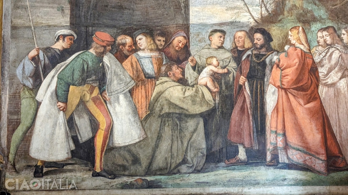 Tițian - "Sf. Anton face un nou născut să vorbească" (1511)