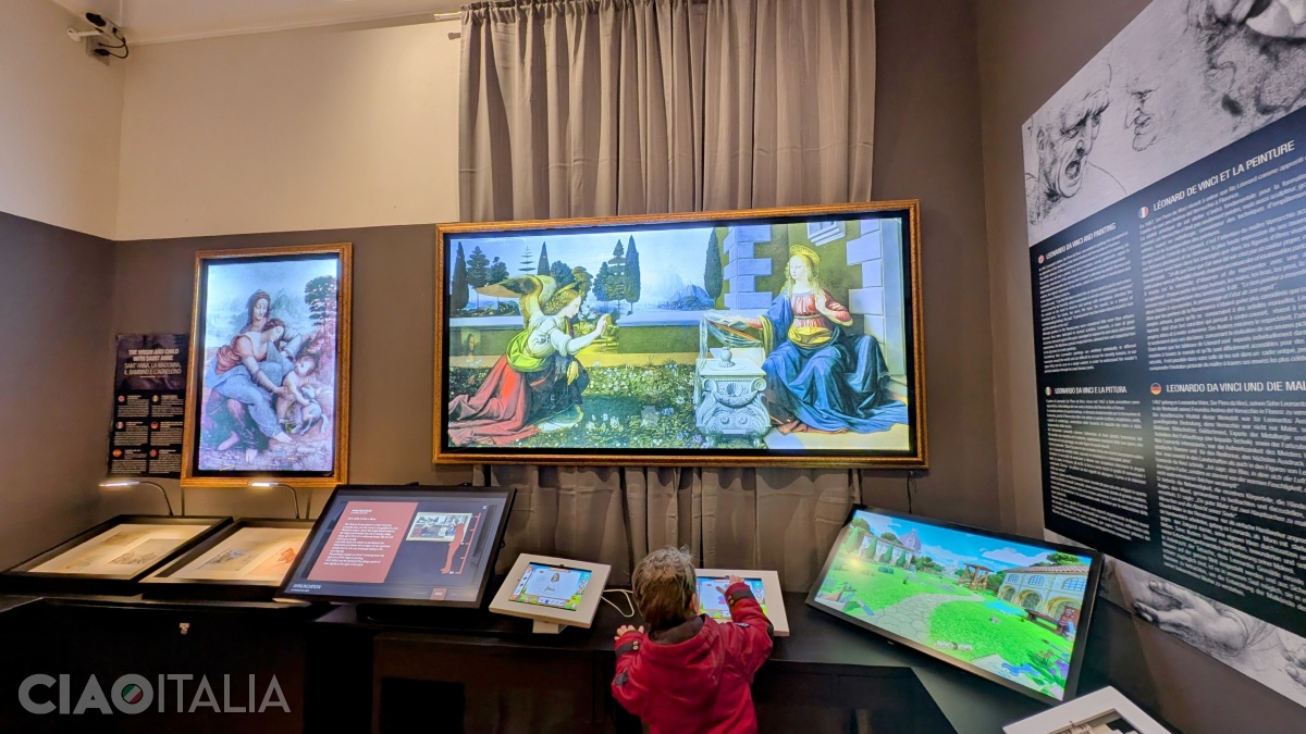În Muzeul Leonardo da Vinci, cei mici pot folosi instalațiile interactive.