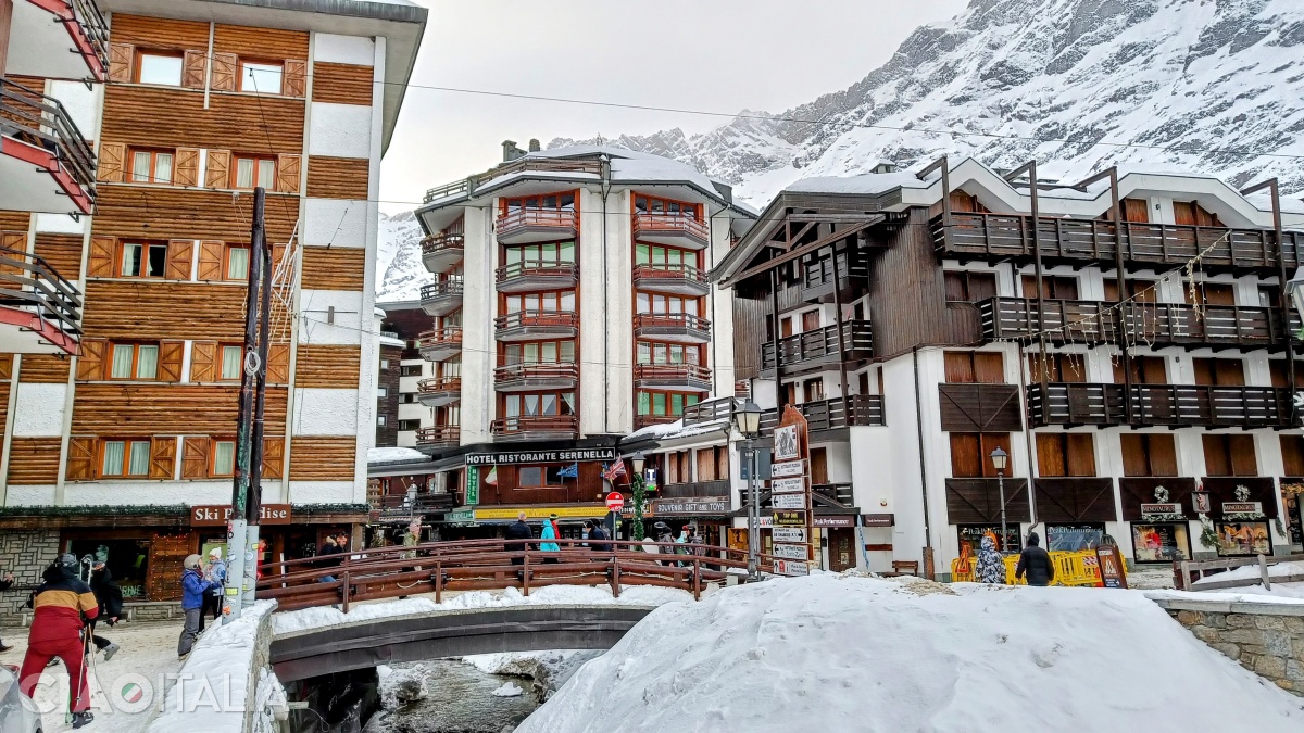 În Cervinia există multe posibilități de cazare.