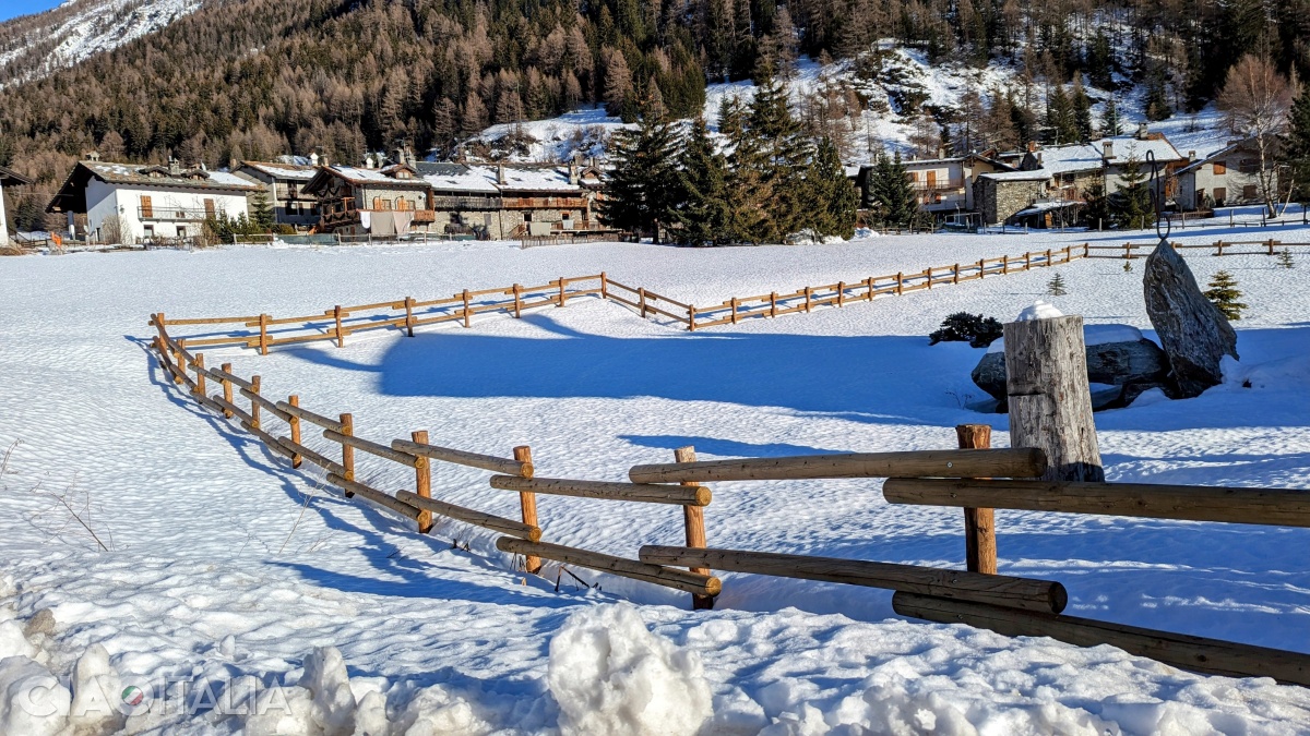 Peisaj de iarnă în La Thuile