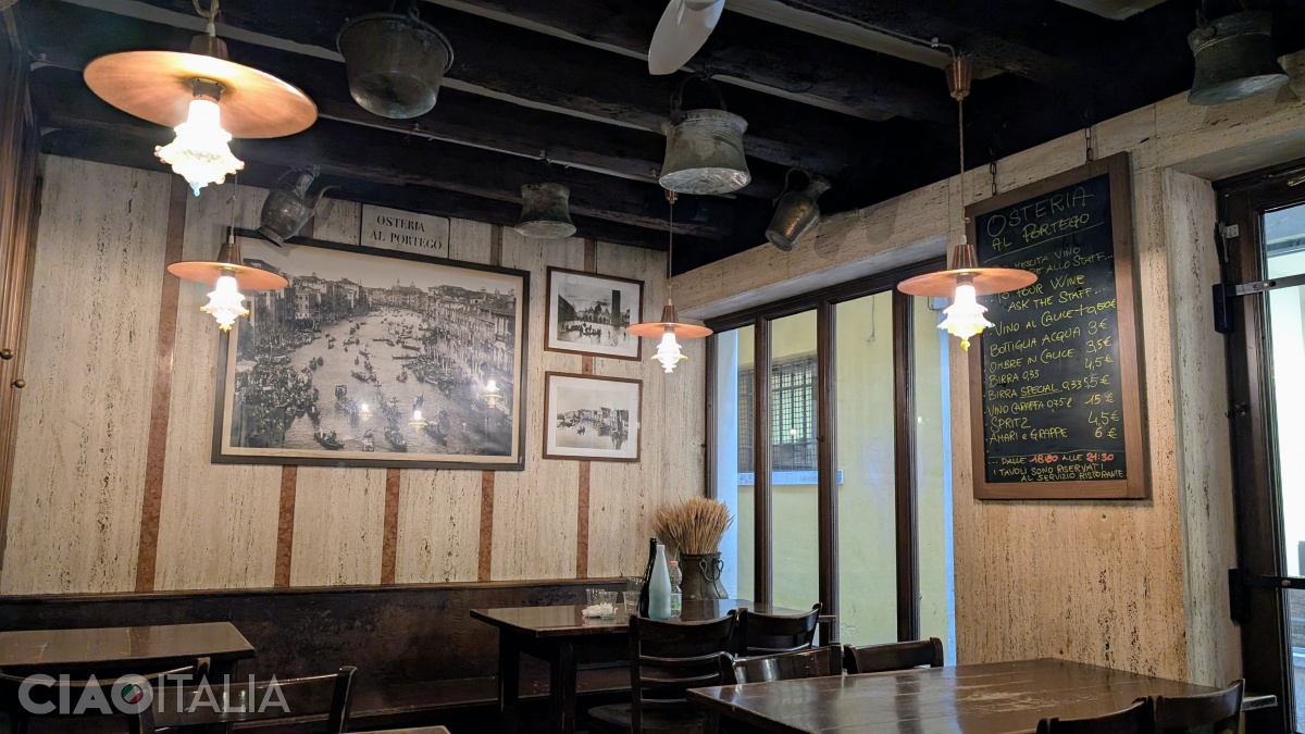 Osteria al Portego este una dintre cele mai populare osterie din Veneția.