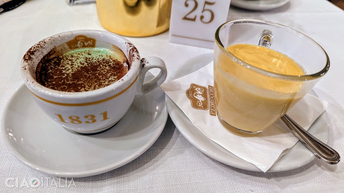 Cafeaua cu mentă este specialitatea Cafenelei Pedrocchi, iar zabaglione era preferatul lui Stendhal.